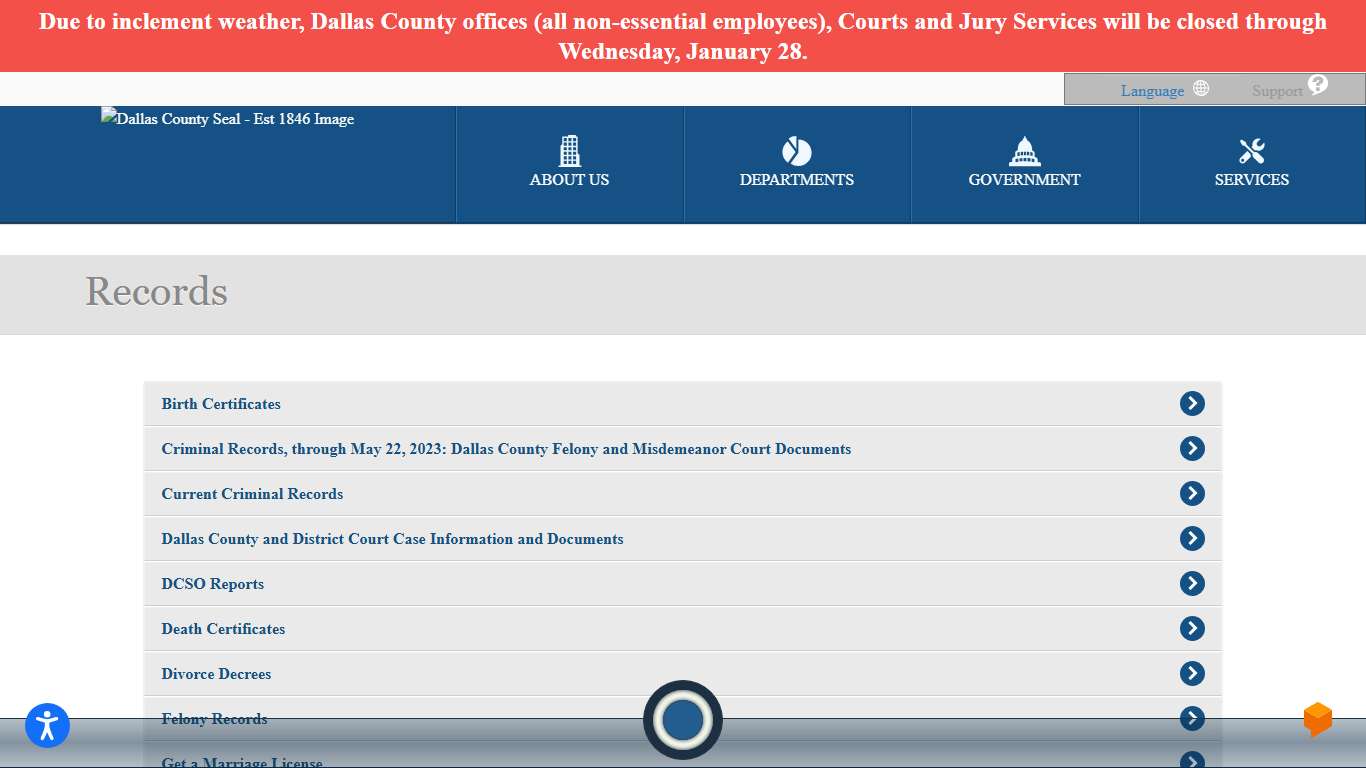 Dallas County Records